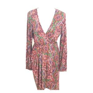 Nieves Lavi New York Silk Jersey Faux Wrap Dress